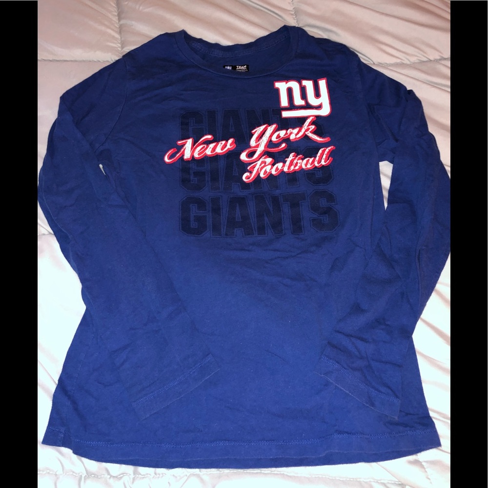 NY Giants Ladies Long Sleeve T Shirt